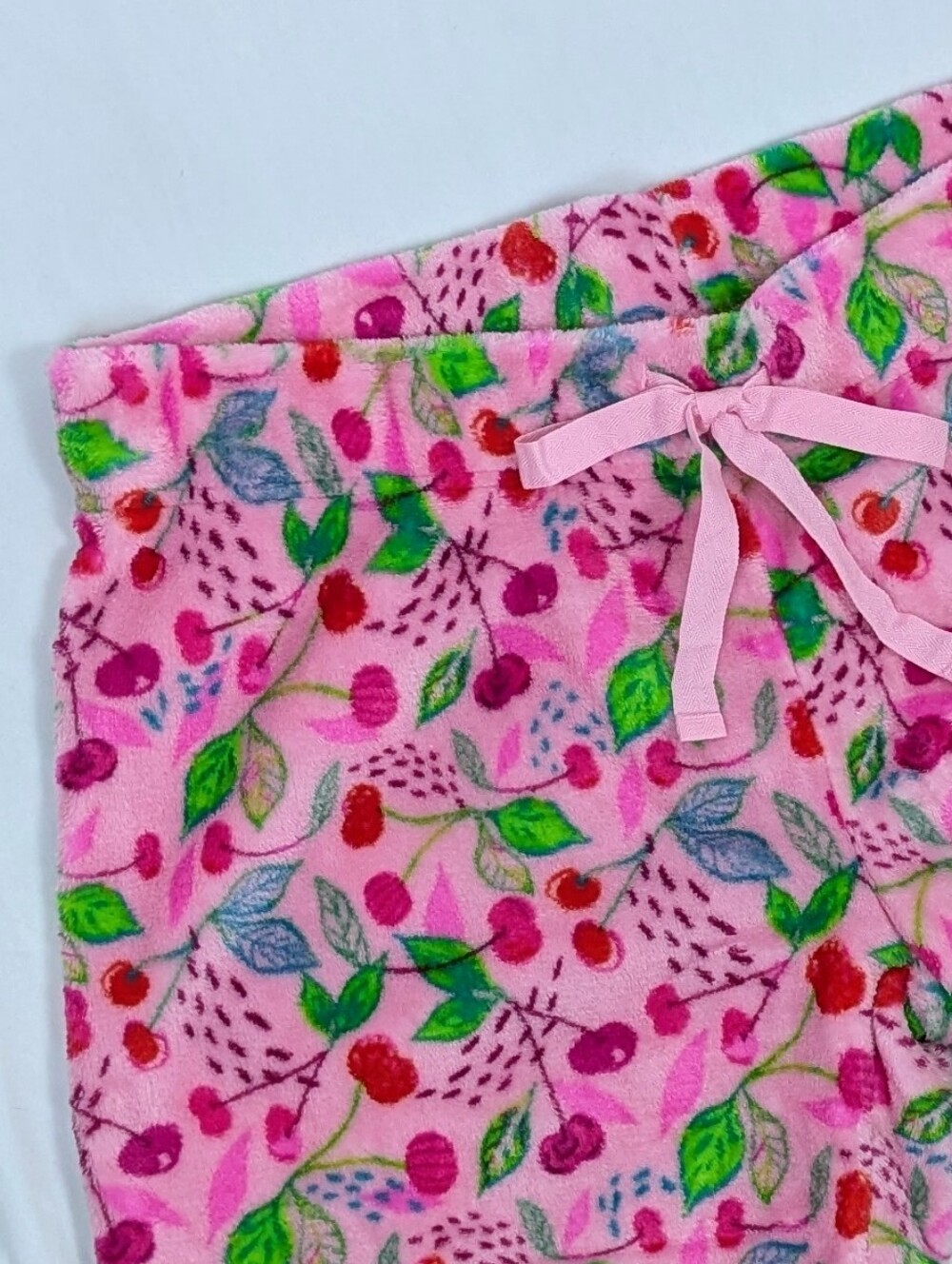 Berkshire Daydream Etta Vee Fleece Lounge Pant Cherries Print Vibrant Pink M NWT - Picture 4 of 9